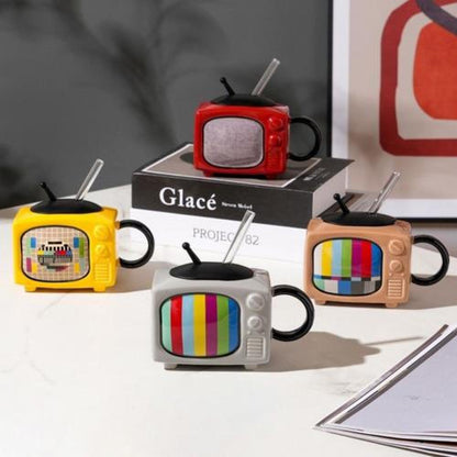 Tazón 3D cerámica TV vintage televisor retro