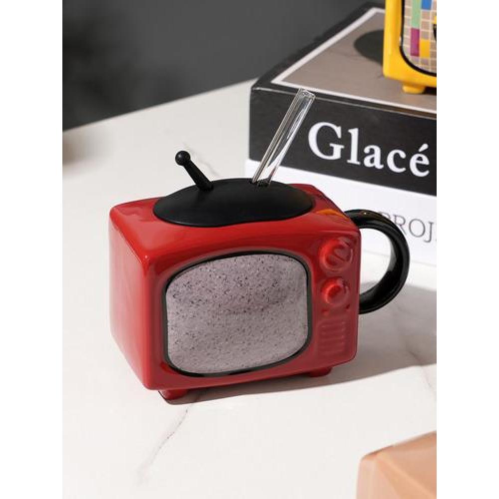 Tazón 3D cerámica TV vintage televisor retro