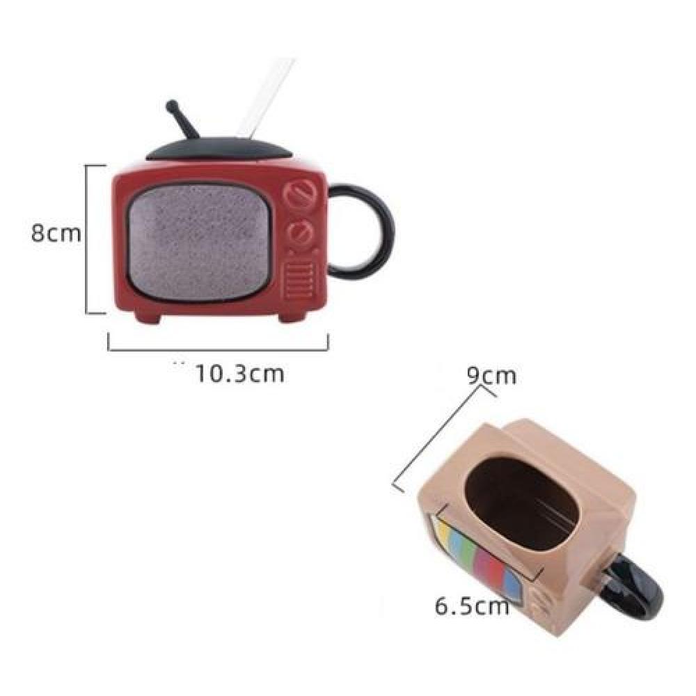 Tazón 3D cerámica TV vintage televisor retro