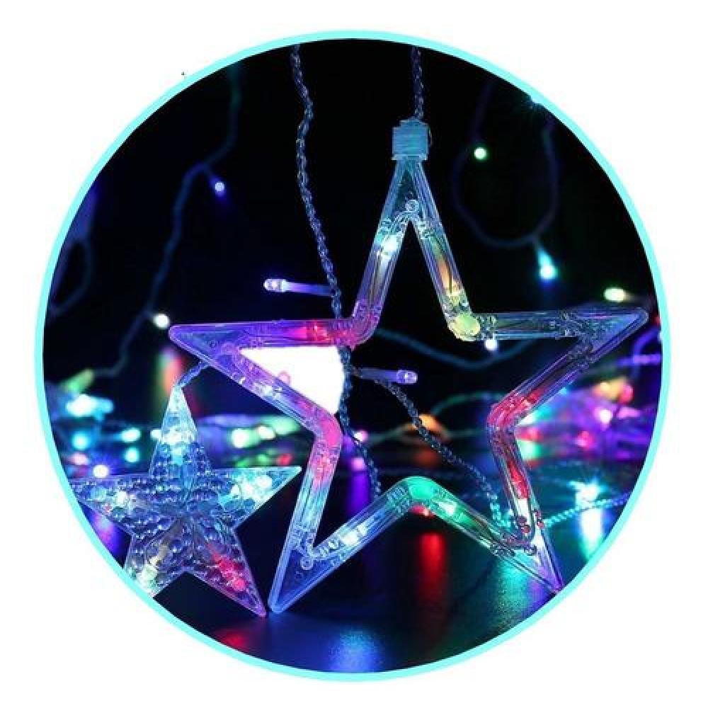 Cortina led cascada estrellas Fairy lights Multicolores