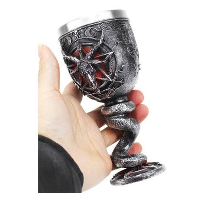 Copa Cáliz resina metálico 3D Baphomet Cabeza cuerno