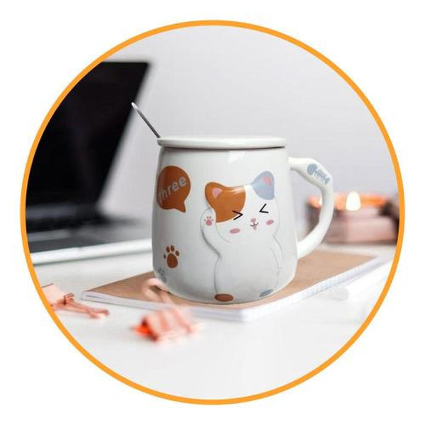 Tazón Taza Gato Ojos grandes Lovely Cat Estoykuku