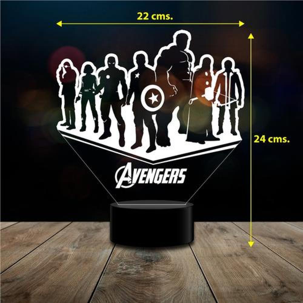 Lámpara 3d Avengers Iron man black Marvel Estoykuku