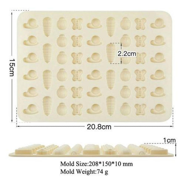Molde de Silicona mini figuritas Insectos mariposas, caracol