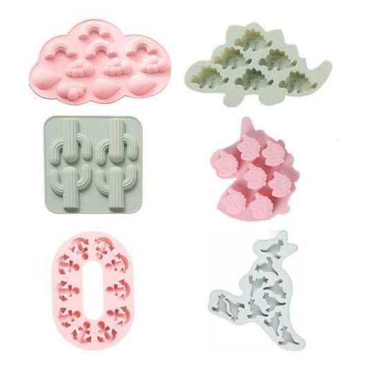 Pack moldes siliconas distinta figuras kawaii