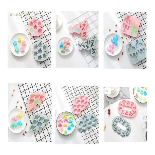 Pack moldes siliconas distinta figuras kawaii