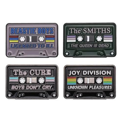 set pines broches Mix Tape Cassette Retro vintage rock pop