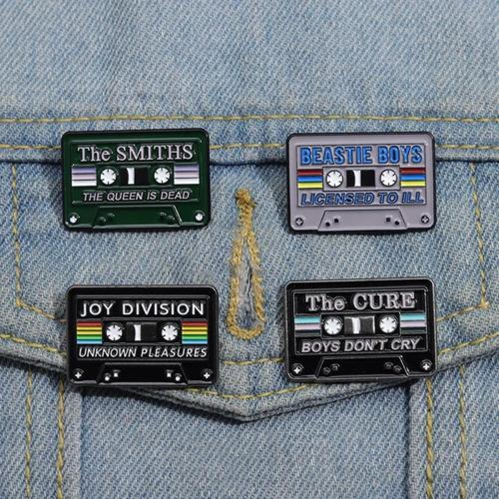 set pines broches Mix Tape Cassette Retro vintage rock pop