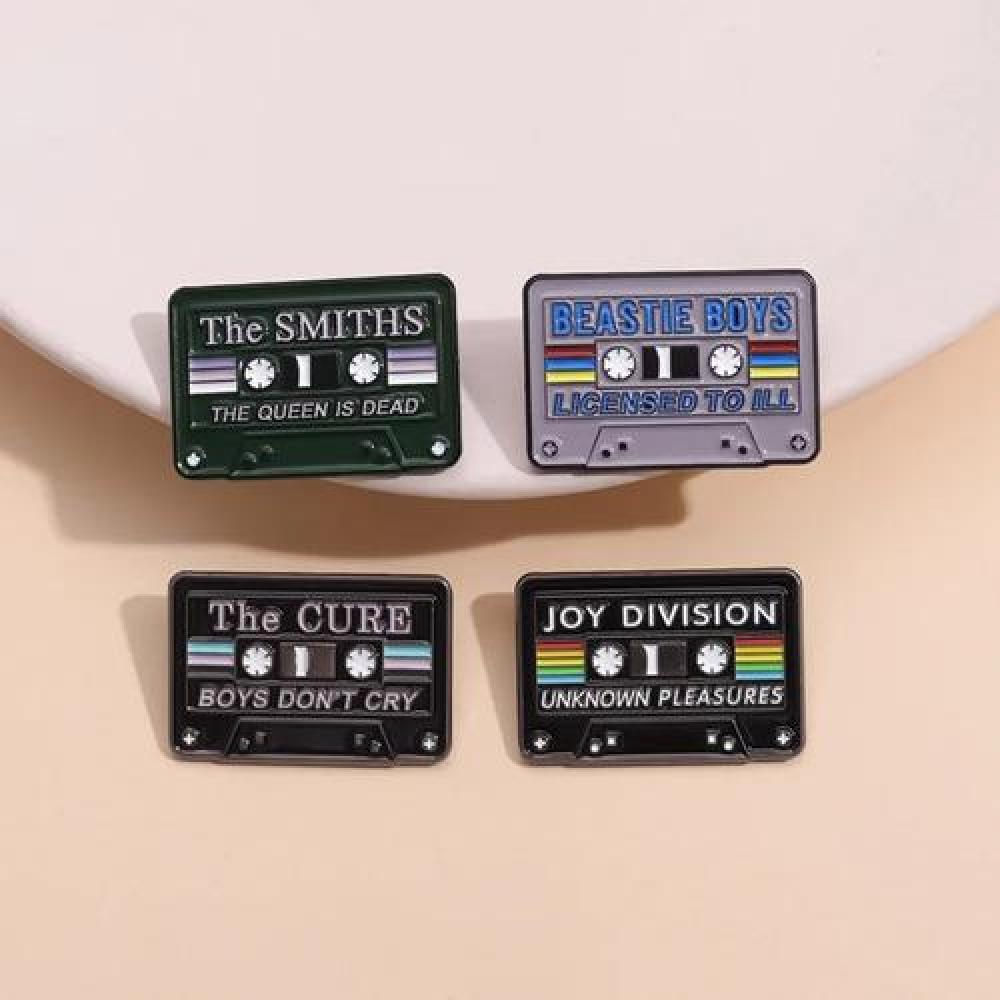 set pines broches Mix Tape Cassette Retro vintage rock pop