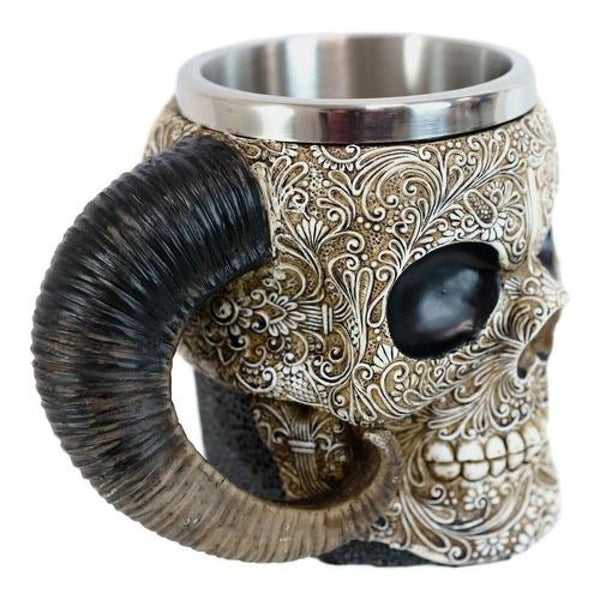 Taza Tazón Mug Cervecero Vikingo 3d Medieval Cuernos