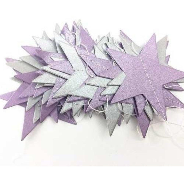Guirnaldas De Papel Estrellas Dos Colores  4 Metros