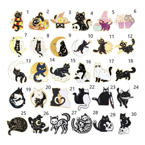 Broche pin gatitos neko Vintage Dark variedades punk