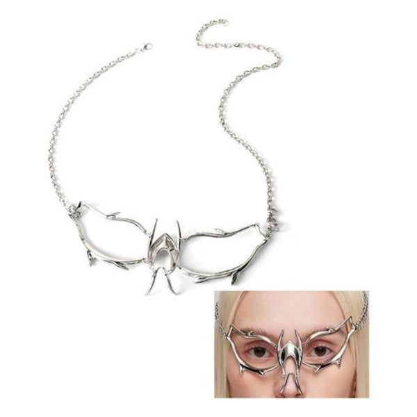 Máscara de Lujo cadenas de metal Cyber punk Gothic cosplay