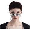 Máscara de Lujo cadenas de metal Cyber punk Gothic cosplay