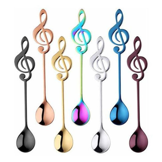 Cuchara Acero inoxidable llave de sol nota musical estoykuku
