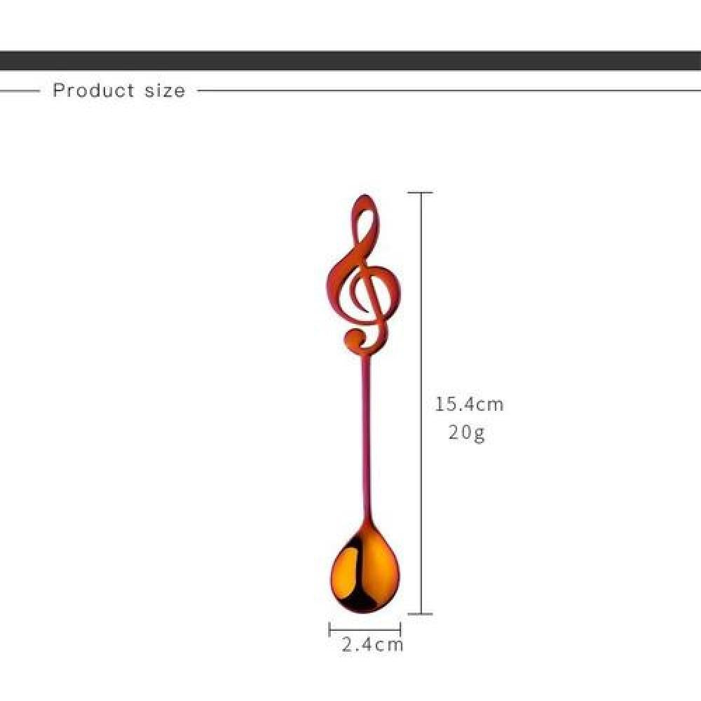 Cuchara Acero inoxidable llave de sol nota musical estoykuku