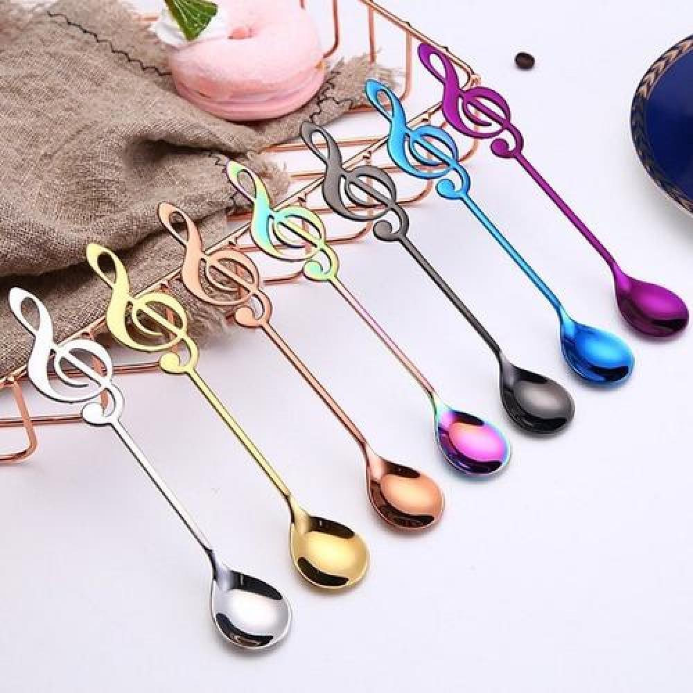 Cuchara Acero inoxidable llave de sol nota musical estoykuku