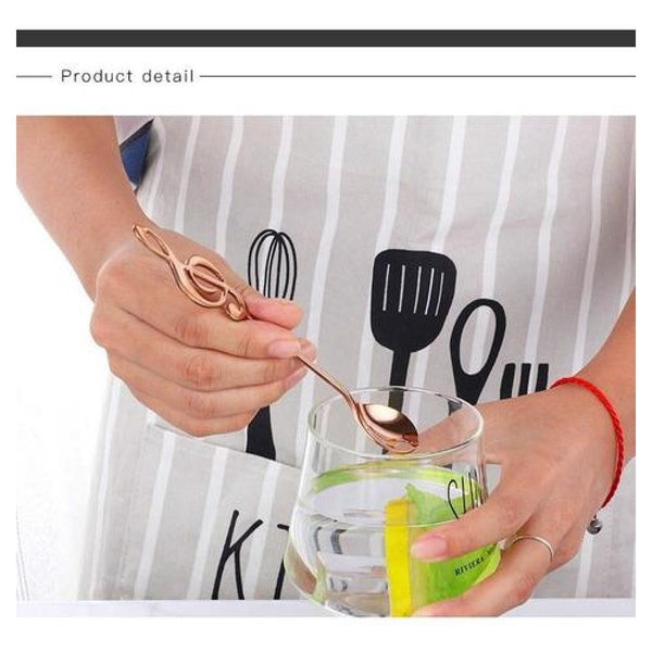 Cuchara Acero inoxidable llave de sol nota musical estoykuku