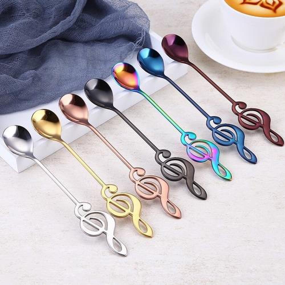 Cuchara Acero inoxidable llave de sol nota musical estoykuku