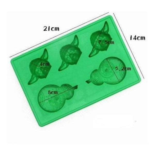 Moldes De Silicona Star Wars  Yoda Bb8 Hielo Chocolate