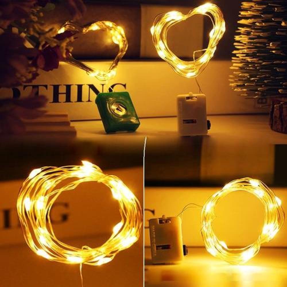 Guirnaldas Micro Led Cobre Hadas 2 Mts 20 A Pilas Incluidas