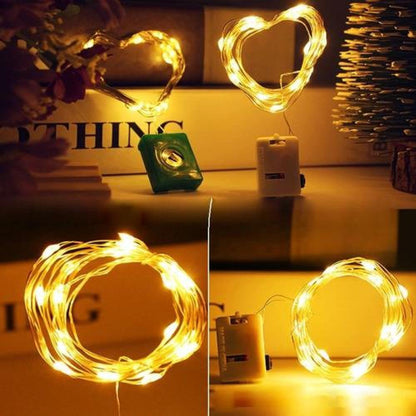 Guirnaldas Micro Led Cobre Hadas 2 Mts 20 A Pilas Incluidas