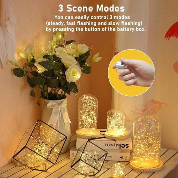 Guirnaldas Micro Led Cobre Hadas 2 Mts 20 A Pilas Incluidas