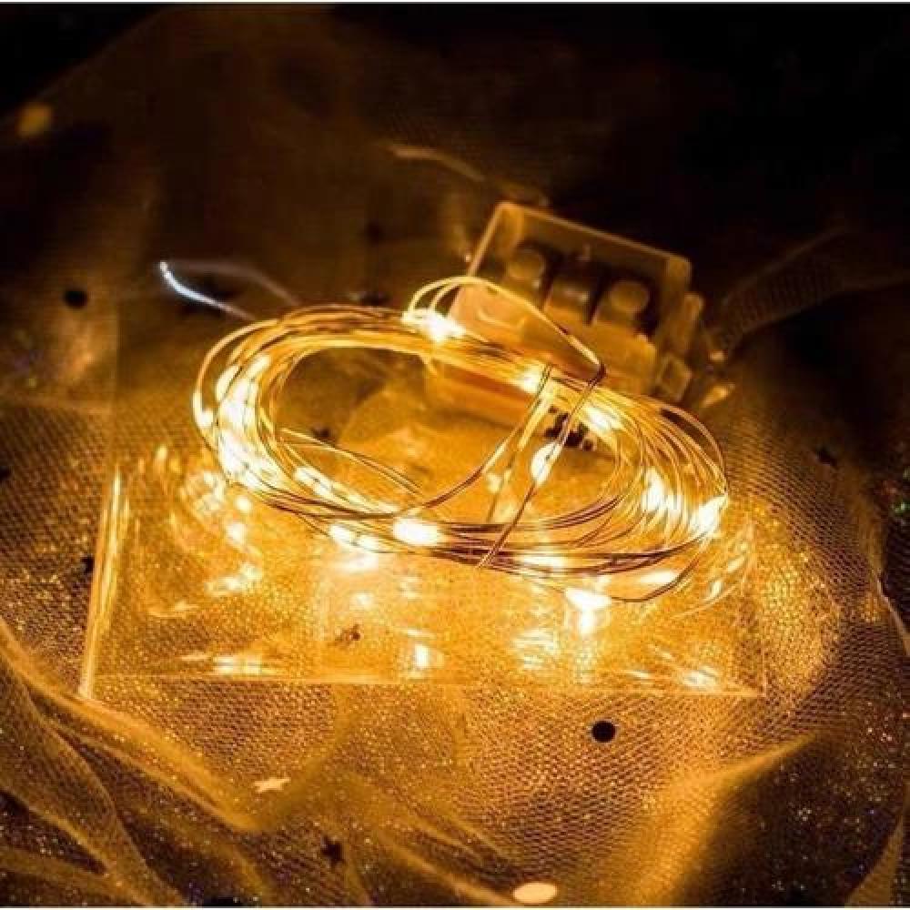 Guirnaldas Micro Led Cobre Hadas 2 Mts 20 A Pilas Incluidas
