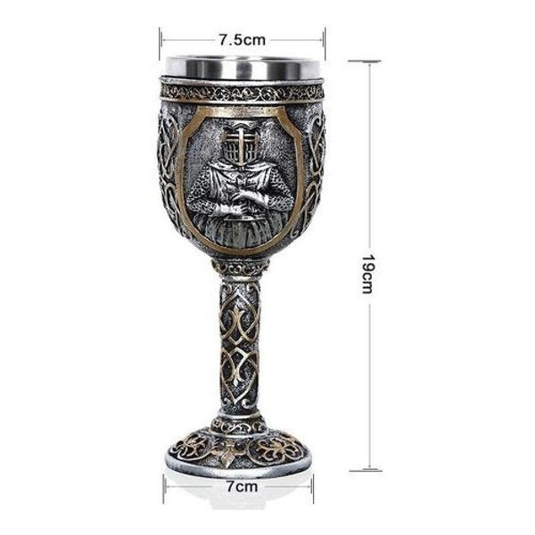 Caliz Copa Resina Caballero Medieval Templario