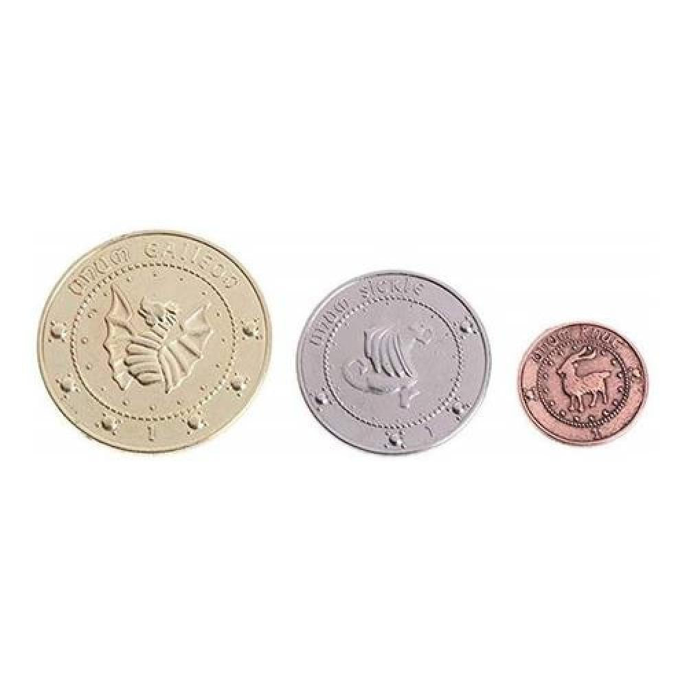 Bolsa de banco Gringotts con 3 monedas Harry Potter