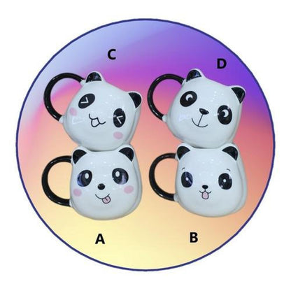 Tazón 3D cerámica oso panda Panditas Kawaii
