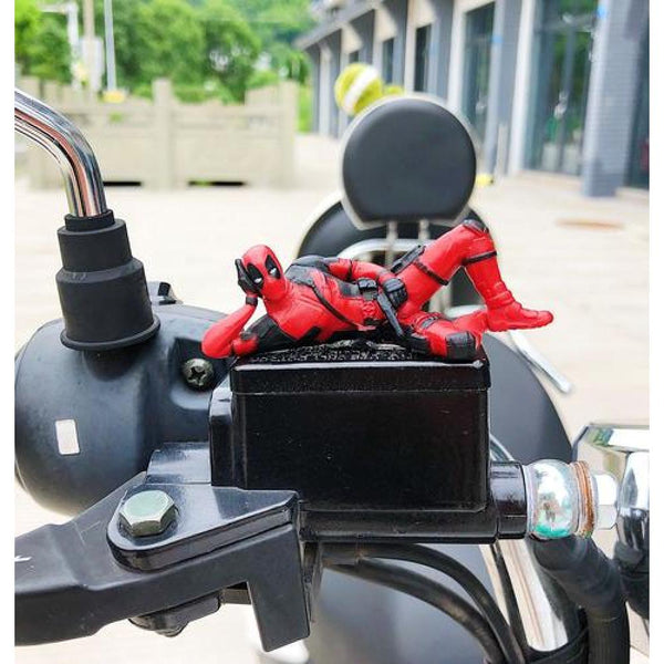 Adorno deadpool decoracion motociclista o Automovil