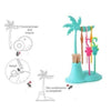 Tenedor Pinchos Para Frutas Palmera Monos Kawaii