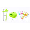Tenedor Pinchos Para Frutas Palmera Monos Kawaii