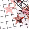 Guirnaldas De Papel Estrellas Espejo Oro Plata Rosa 4 Metros