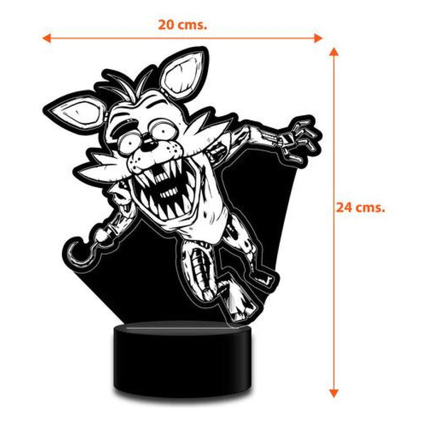 Lampará 3D Foxy Five Nights at Freddys c/ control remoto
