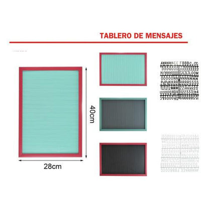 Pizarra Vintage Retro Tablero Letra Intercambiables Fieltro1
