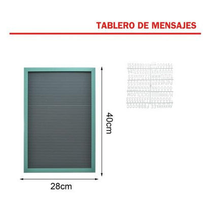 Pizarra Vintage Retro Tablero Letra Intercambiables Fieltro1