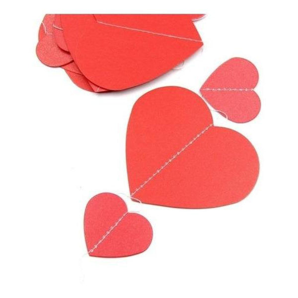 Guirnalda papel corazon 2 metros Estoykuku