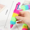 Lápiz Felpa Plush Unicornio Arcoiris Kawaii
