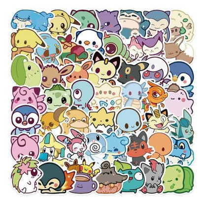 Pack Sticker cute baby pokemon picachu, psyduck, Charmander