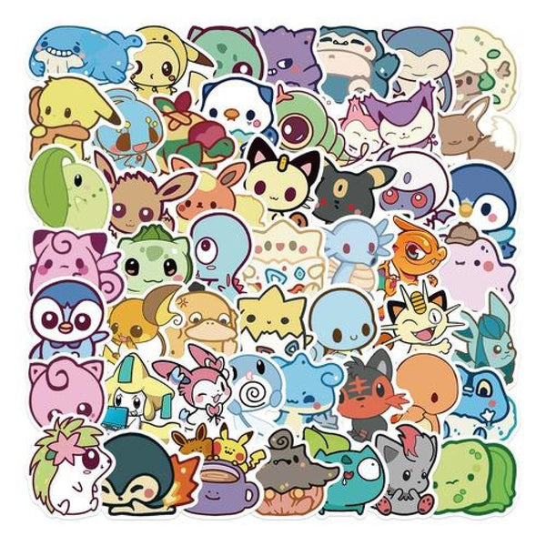 Pack Sticker cute baby pokemon picachu, psyduck, Charmander