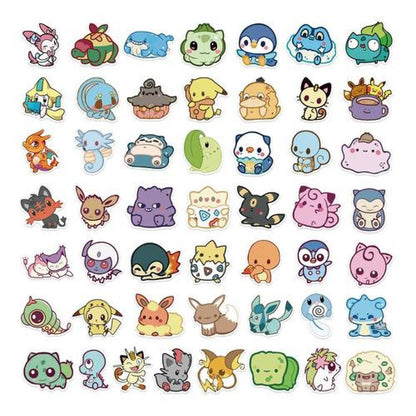 Pack Sticker cute baby pokemon picachu, psyduck, Charmander