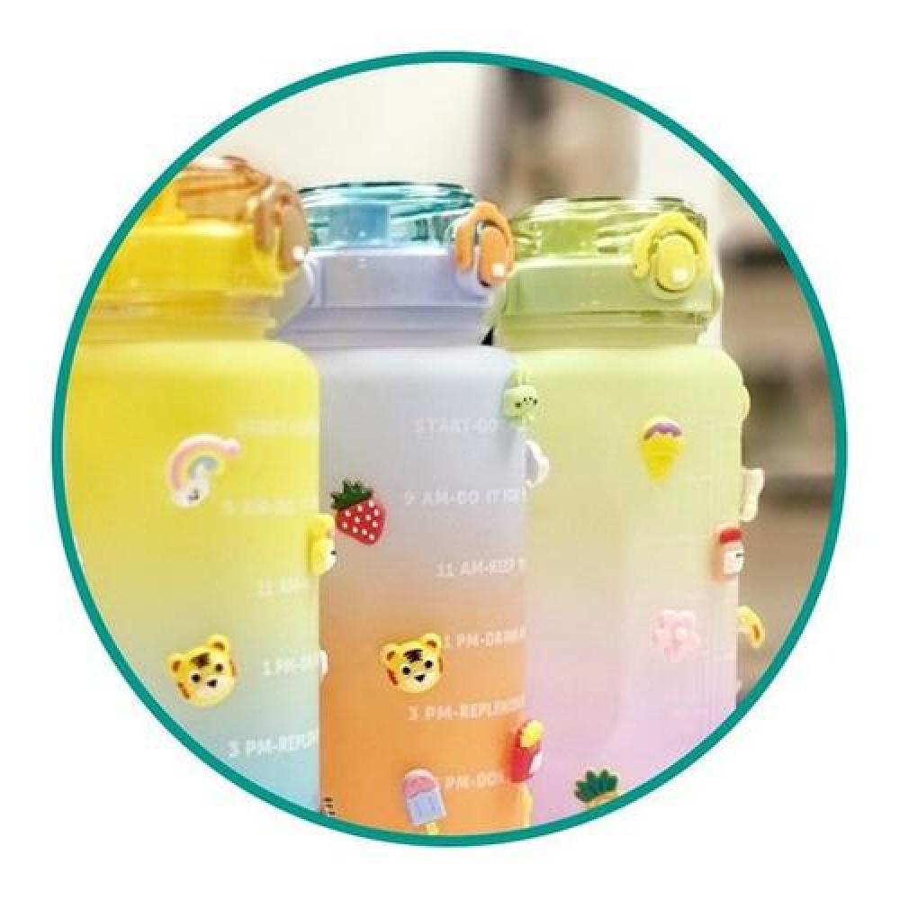 Botella De Agua Jumbo 2 Litros Motivacional Kawaii Sticker