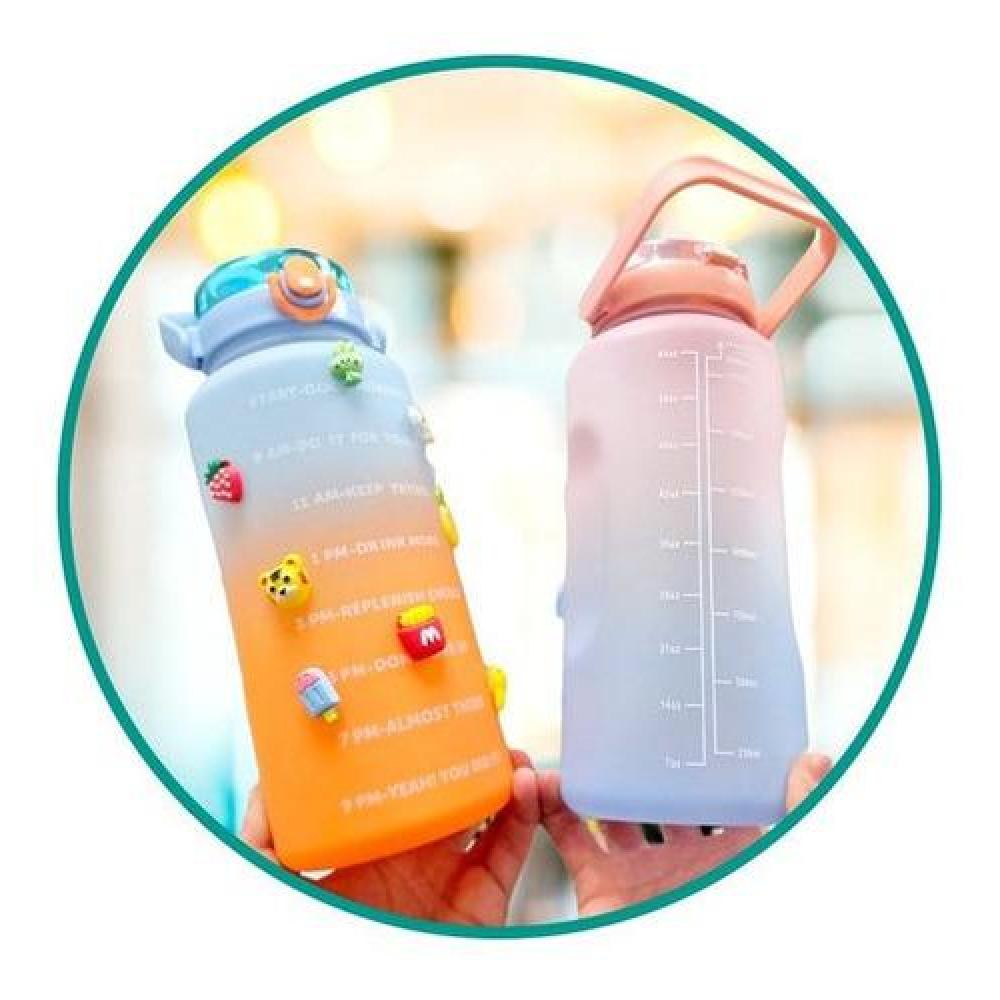 Botella De Agua Jumbo 2 Litros Motivacional Kawaii Sticker