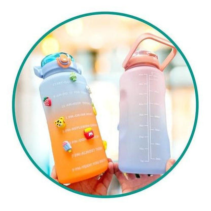 Botella De Agua Jumbo 2 Litros Motivacional Kawaii Sticker