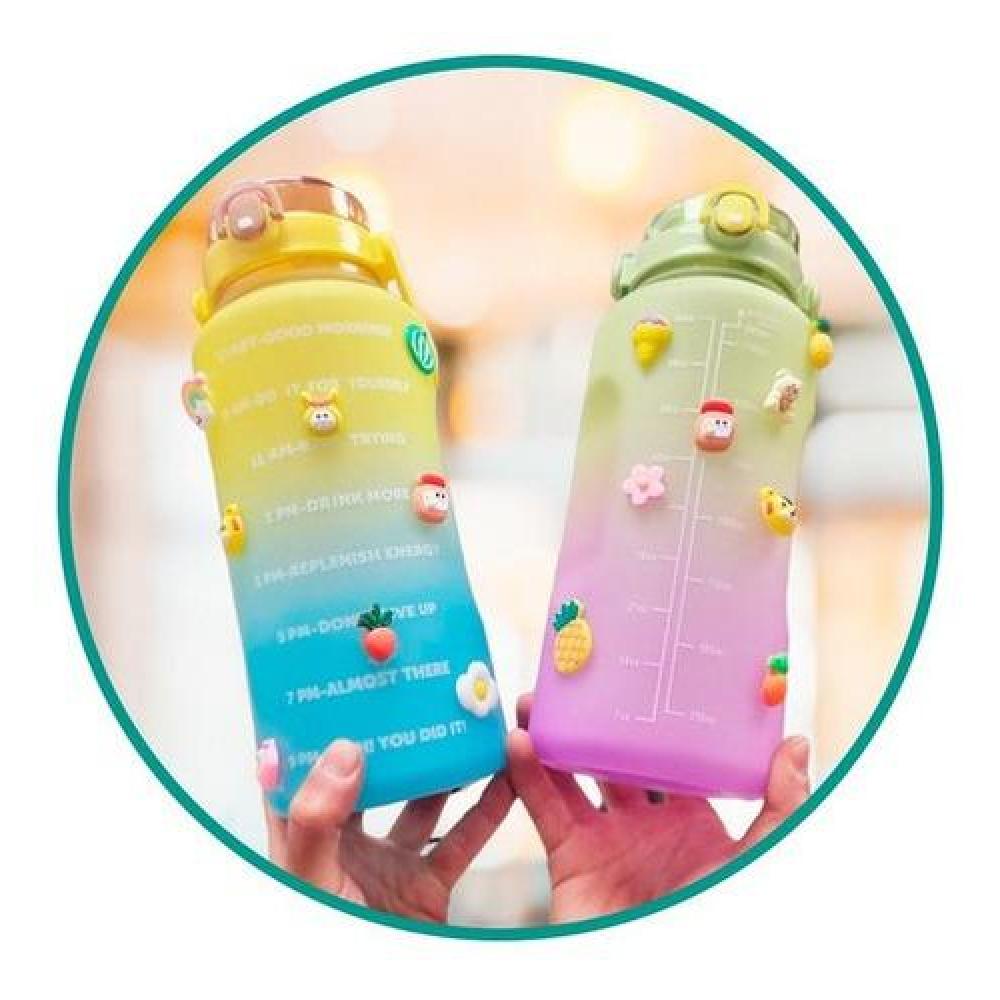 Botella De Agua Jumbo 2 Litros Motivacional Kawaii Sticker