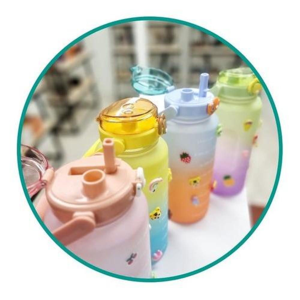 Botella De Agua Jumbo 2 Litros Motivacional Kawaii Sticker