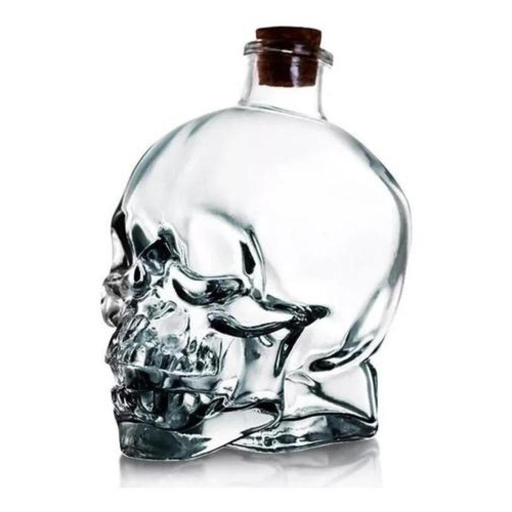 Botella Calavera Vidrio Craneo Vodka Whisky 750 Ml