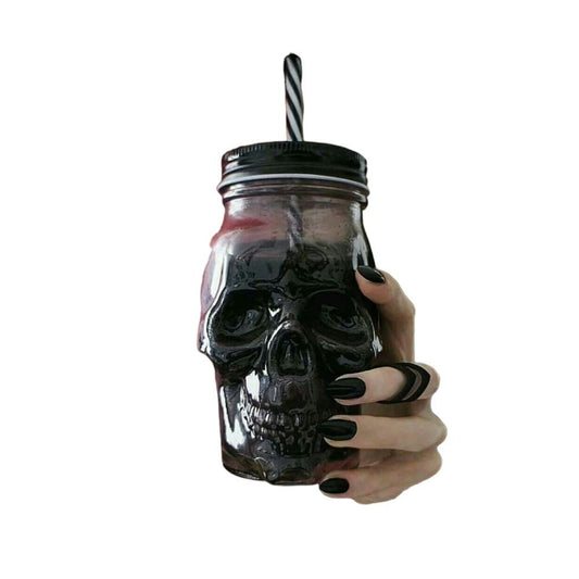 Jarro Cervecero Calavera Negra Halloween  (estoykuku)